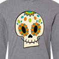 thumbnail image 4 of Inktastic Smiling Sugar Skull for Day of the Dead Long Sleeve T-Shirt, 4 of 5