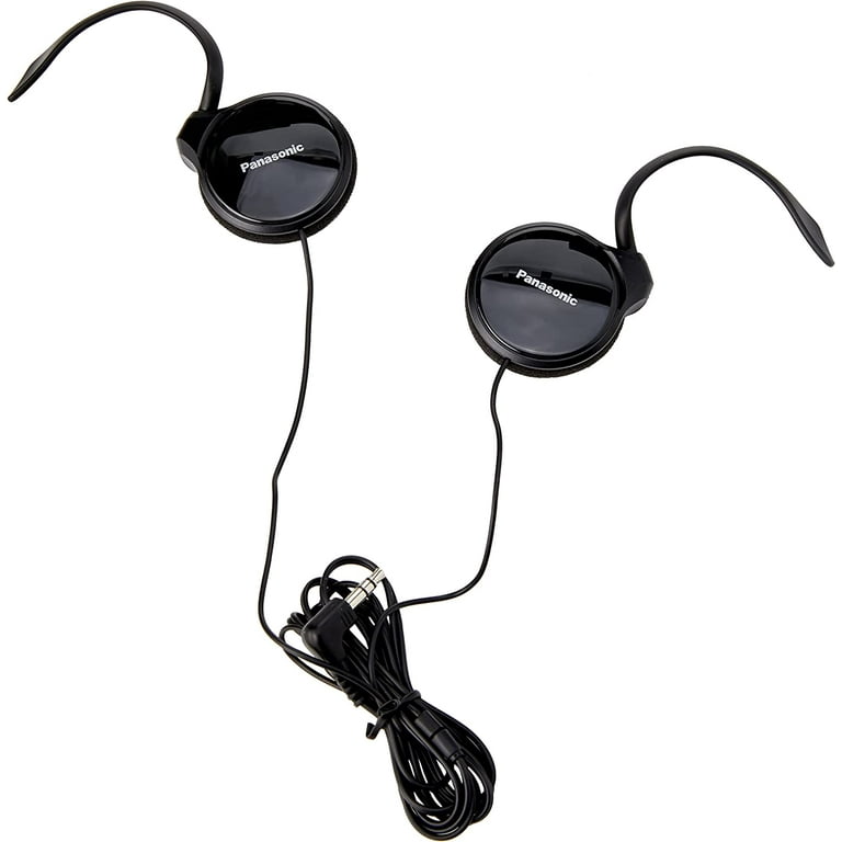 Panasonic RPHS46 Black Clip Lightweight Stereo Wired On Ear Headphone With  Ultra Slim Housing