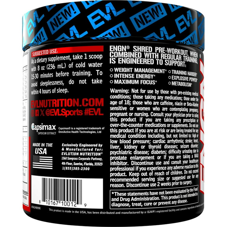ENGN Shred Pre Workout Powder Weight Loss Muscle Building