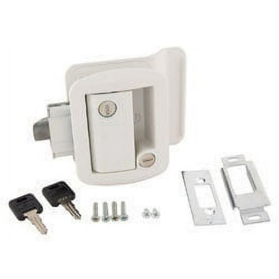 WHITE GLOBAL TRAILER LOCK W/KEYS