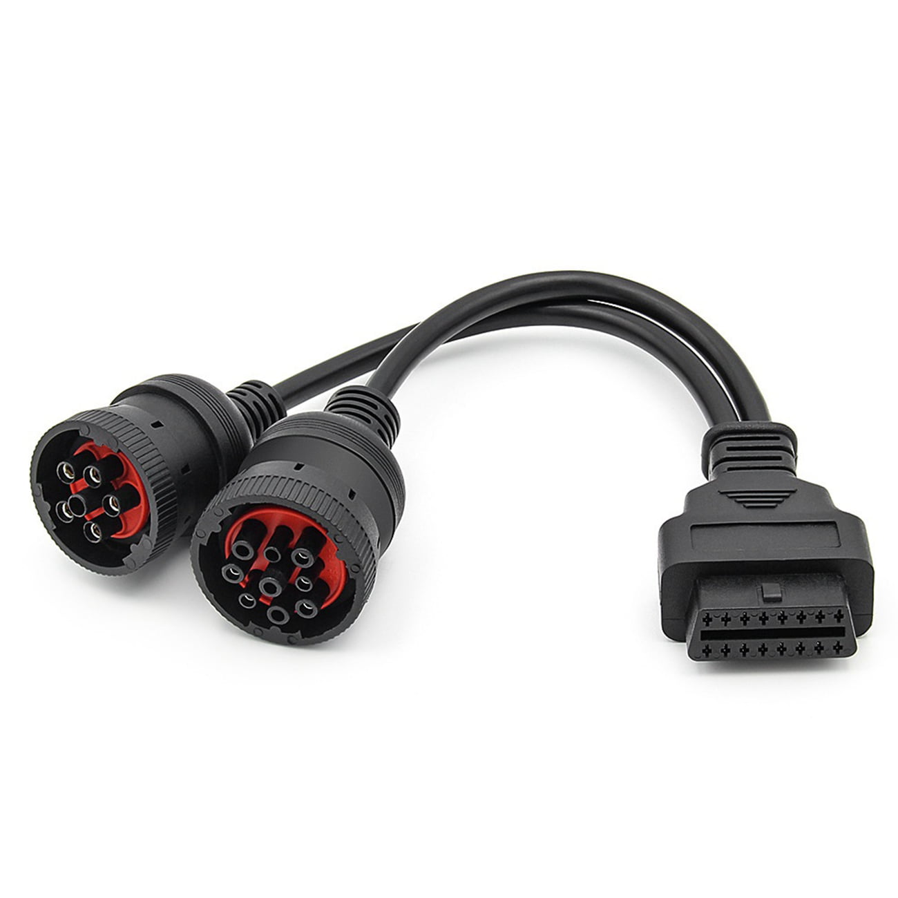 GAZ 12 to 16 pin OBD2 OBDII Male to Female Diesel Truck Diagnostic Cable adapter 