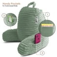 thumbnail image 4 of Nestl Almohada de Lectura para Niños y Adolescentes, Pequeña con Respaldo Brazos, Descanso Cama Memory Foam Triturada, Color Verde Salvia., 4 of 6