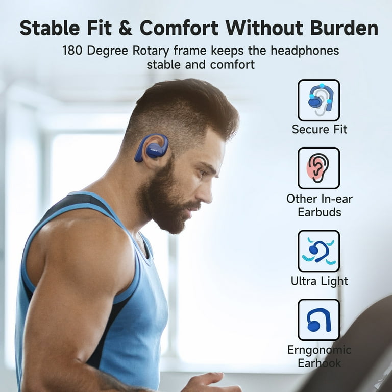 Open Ear Air Conduction Headphones BROUJOY Wireless Bluetooth