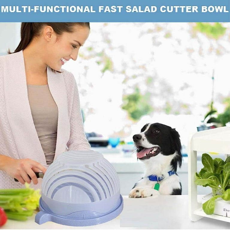 Snap Salad Cutter Bowl, Salad Chopper Bowl and Cutter, Multi-Functional  Fast Salad Cutter Bowl, Salad Cutter Bowl with Lid Fast Vegetable Cut Set  (Purple) 