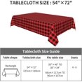 thumbnail image 2 of Rectangle Tablecloth 60x84 Inch, Red Black Buffalo Plaid Rectangular Table Cloth Wipeable Table Cloth Fabric Table Cloth for Restaurant, Picnic, Indoor and Outdoor Dining, 2 of 8