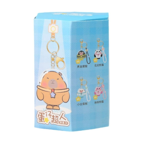 Almencla Cartoon Animal Keychain Box Toy Backpack Decoration Resin for Girl Vacations 1 piece