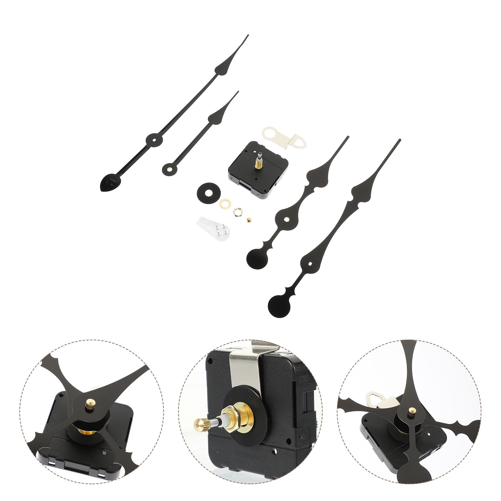 Raindrops 4 Sets Decorative Clock Hands and Mechanism Replacement Parts for Clock Repair and Craft Projects
