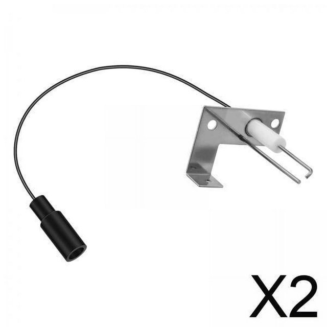 Sonda de chispa del encendedor,Electrodo del sensor y chispa para RV Reemplazar 93868,Piezas de reparación del electrodo del encendedor del calentador de agua,Piezas de repuesto de 2 clavijas