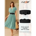 thumbnail image 4 of SUOSDEY Women's Elastic Wide Belt Suede Stretchy Wasit Belt for Dresses,Black, 4 of 8