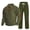 Army Green-A#19085bb, variant on Men's Tracksuit 2 Piece Sweatsuit Set Corduroy Button Vintage Patch Elbow Henley Shirt Matching Set Fall Winter Athletic Men's Sweatsuits