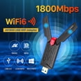 thumbnail image 2 of PIX-LINK Adaptadores Wifi 6 Usb Para Pc, Adaptadores Wifi Usb3.0 De Doble Frecuencia De 1800mbps 2.4ghz / 5ghz PIX-LINK  Adaptadores wifi, 2 of 5