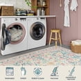 thumbnail image 5 of Moynesa 5'Round Boho Light Pink Rug, Washable Small Circle Rugs for Bedroom, Pink and Green Nursery Circular Rug Girl, Soft Non-Slip Round Carpet for Kids Sunroom,Pink, 5 of 7