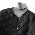 thumbnail image 4 of HTNBO Women's Lightweight Quilted Puffer Jackets Button Down Collarless Casual Solid Winter Puffy Coat with Pockets, 4 of 8