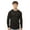 Black, variant on Tultex Men's Poly-Rich Long Sleeve T-Shirt Crewneck Tees (Black, S)