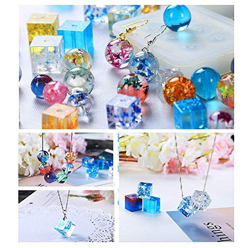1KG Upgrade 45S Fast Cure Clear Hard UV Resin,High Transparency and No Shrinking +Mini Lamp For DIY Jewelry Earrings Necklace Bracelet Making,Casting & Coating