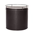 thumbnail image 3 of Howard Elliott Round Polyurethane No Tip Cylinder Ottoman in Avanti Black, 3 of 4