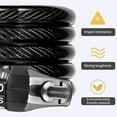 thumbnail image 4 of Jiaeri 5 Digit Combination Lock, Heavy Duty Motorcycle Bike Lock, Anti-Theft Steel Cable Padlock with Adjustable Loop, Portable Keyless Security Lock for Outdoor Travel Storage, 4 of 8