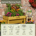 thumbnail image 3 of VegTrug Wall Hugger Cedar Wood Raised Garden Planter, Natural, Small 1m, 3 of 8