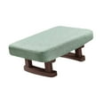 thumbnail image 1 of Reposapiés otomano pequeño con patas de madera, banco, taburete rectangular para cambiar zapatos Azul marino, 1 of 9