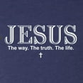 thumbnail image 5 of Wild Bobby Jesus the Way. The Truth. The Life Inspirational/Christian Men Premium Tri Blend Tee, Vintage Navy, Small, 5 of 5