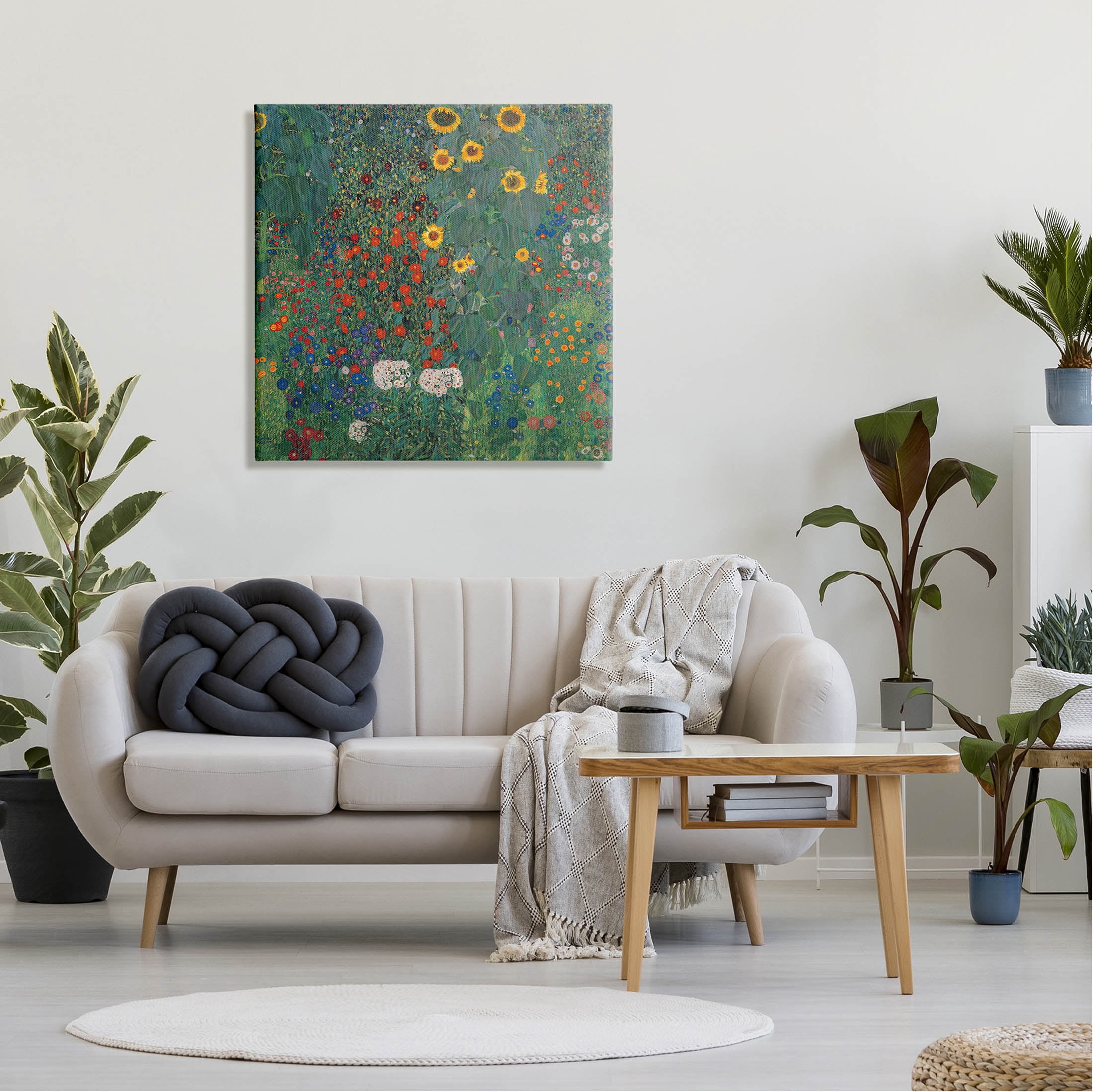 Stupell Industries Modern Flower Garden Collage Graphic Art Gallery Wrapped Canvas Print Wall Art, Design by Gustav Klimt