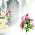 thumbnail image 5 of Artificial Cemetery Flowers for Graves - Realistic Silk Rose & Lily Bouquet, Memorial Floral Arrangement for Headstones, Outdoor Grave Decor, Funeral Vase Flowers - All Weather Sympathy Decor, 5 of 7