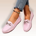 thumbnail image 5 of Pink Ladies Fashion Footwear With A Decorative Metal And Rhinestone Chain Detail Easy Slip-On Design, 5 of 5