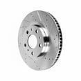 thumbnail image 2 of Geelife Front Drilled Slotted Brake Rotors Silver Pair 2 For Buick Cadillac Chevrolet, 2 of 7