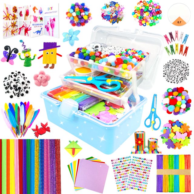 Kit de manualidades BNUZEIYI 3000, suministros de manualidades para niños