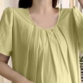 thumbnail image 4 of Xuniizn Robe de Maternité pour Femmes à Col Rond, Manches Courtes, Robe Confortable et Décontractée de Couleur Unie pour Baby Shower, M-2TG, 4 of 6