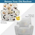 thumbnail image 5 of Renewold Rooster Chicken Floral Recliner Seat Cover Washable Lazy Boy Recliner Chair Slipcover 4 Pieces Stretch Reclining Couch Cover for 1 Cushion Reclining Sofa Home Decor, 5 of 8
