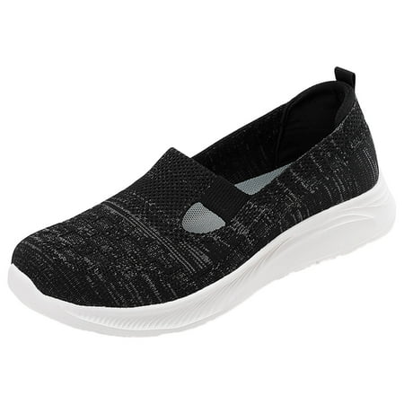 

Quealent Adult Women Shoes Shoe for Women Casual Women Casual Shoes Fashionable New Pattern Simple and Solid Color Flat Bass Shoes for Women Casual Black 7
