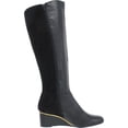 thumbnail image 5 of Alfani Womens Beverly  Leather Tall Wedge Boots, 5 of 5
