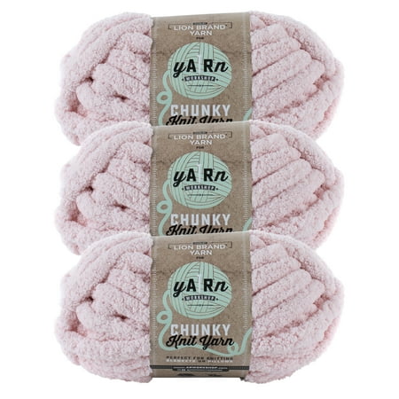 UPC: 0842093122678 | Lion Brand Yarn AR Workshop Rose Quartz Jumbo Polyester Chenille Pink Yarn 3 Pack