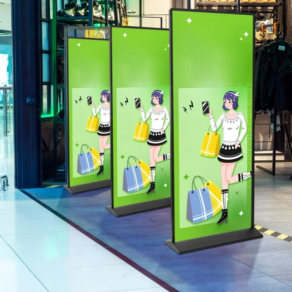 Wind-Resistant Poster Display Stand - 80x180cm Freestanding Signage for Auto Shows & Retail Advertising
