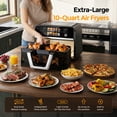 thumbnail image 5 of 10QT Dual Basket Air Fryer Oven, Digital Control, Clear-View Window, Versatile Air Fryer for Roasting, Baking, Reheating Healthy Meals, 5 of 10