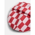 thumbnail image 4 of No Boundaries Women's Ribbed Knit Checkered Beanie, 4 of 4