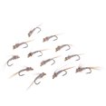 thumbnail image 2 of 12pcs Moscas Cebos Cabeza tón Carnadas Ninfa Trucha Pesca Pescador Agarre Simución Sunnimix Beads Head Nymph Flies, 2 of 8