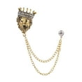 thumbnail image 4 of 6x Broche de Corona para Hombre Alfileres Traje Stud Solapa Pin Insignia Accesorios Alfileres para El Cuello Joyería de Moda Broche de Cadena Colgante 6 piezas, 4 of 8