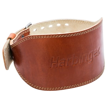Harbinger 6" Padded Brown Leather Belt Brown, Size Large
