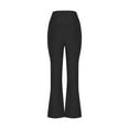 thumbnail image 5 of qolati Women's Dress Pants Casual High lastic Waisted Business Flare Trousers Stretchy Wide Leg Work Office Lounge Pants, 5 of 6
