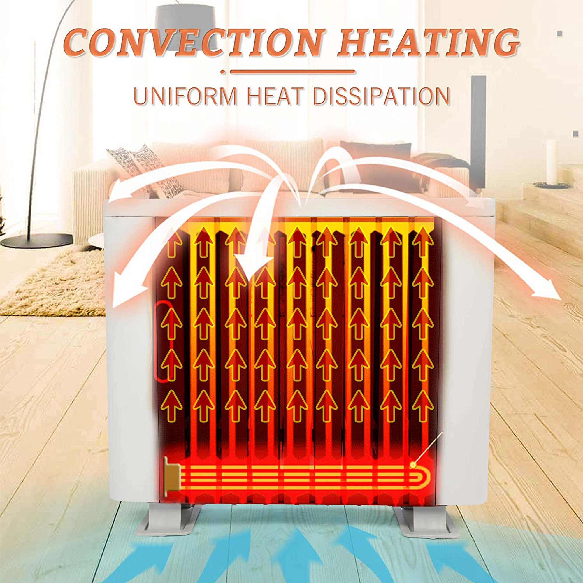 KARMAS PRODUCT Oil Filled Electric Radiator Heater 1000W Space Heaters  Adjustable Thermostat with 2 Heat Settings Overheat Protection u0026 Tip-Over  Protection for Indoor Use - Walmart.com