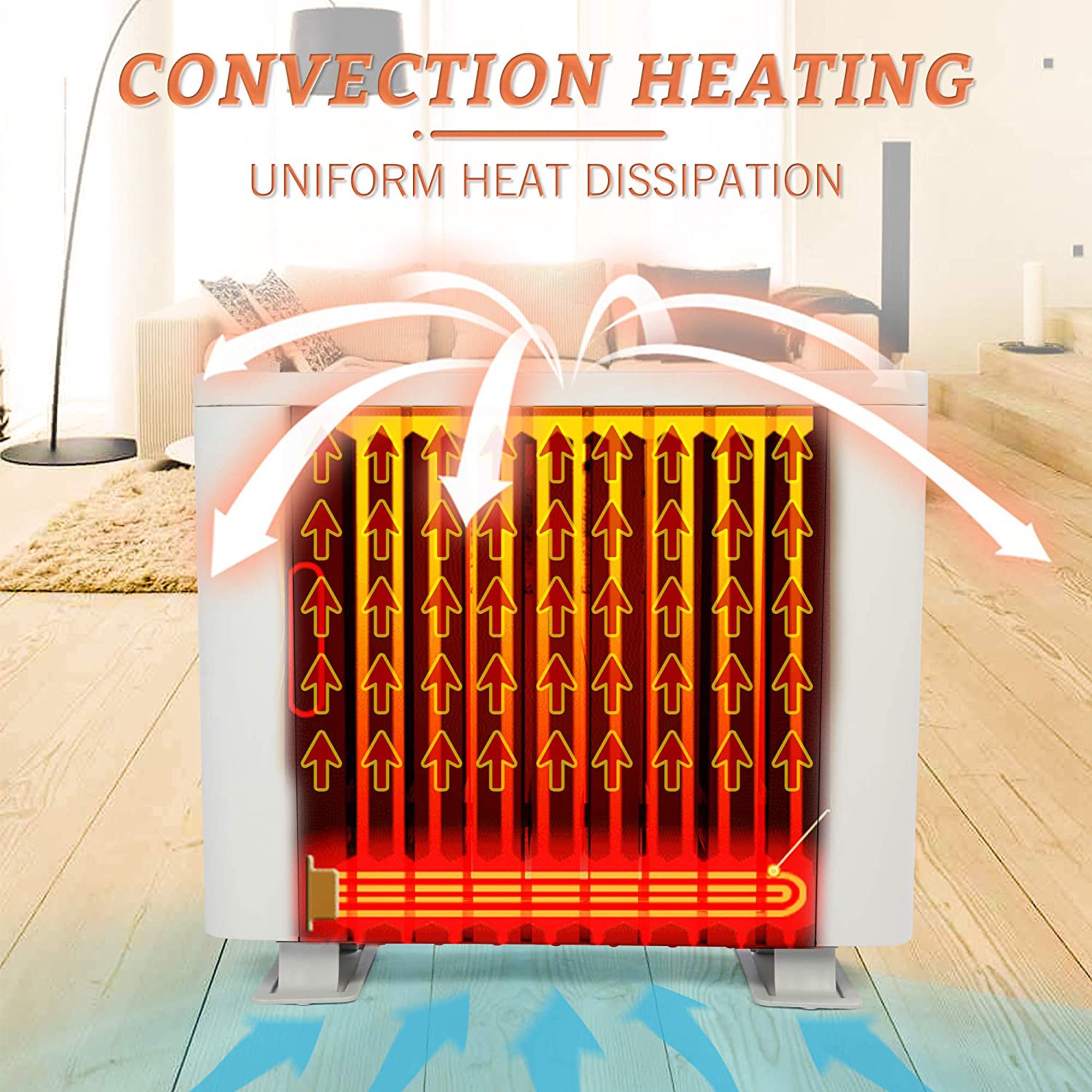 KARMAS PRODUCT Oil Filled Electric Radiator Heater 1000W Space Heaters  Adjustable Thermostat with 2 Heat Settings Overheat Protection u0026 Tip-Over  Protection for Indoor Use - Walmart.com