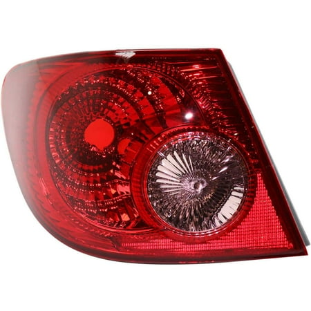 OEM Grade Tail Light Assembly Compatible with 2005-2008 Toyota Corolla Left Driver Side 1.8L I4 HALOGEN T730118-U 126HP