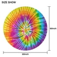 thumbnail image 6 of Colorful Tie Dye Pattern Round Tablecloth 60"x60",Wrinkle Wipeable Table Cloth for Kitchen Dining Room Picnic Patio Party, 6 of 6