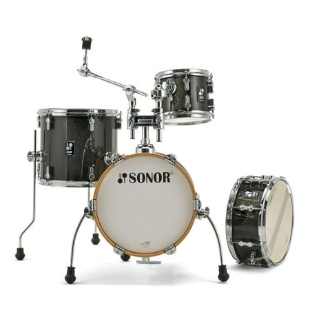 Sonor AQX Micro 4-Piece Drum Shell Pack(Black Midnight Sparkle)