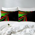 thumbnail image 3 of Erosebridal Gradient Comforter Cover Queen, Green Red Abstract Ombre Bedding Queen Size, Geometric Striped Decor, Reversible（No Comforter）, 3 of 6