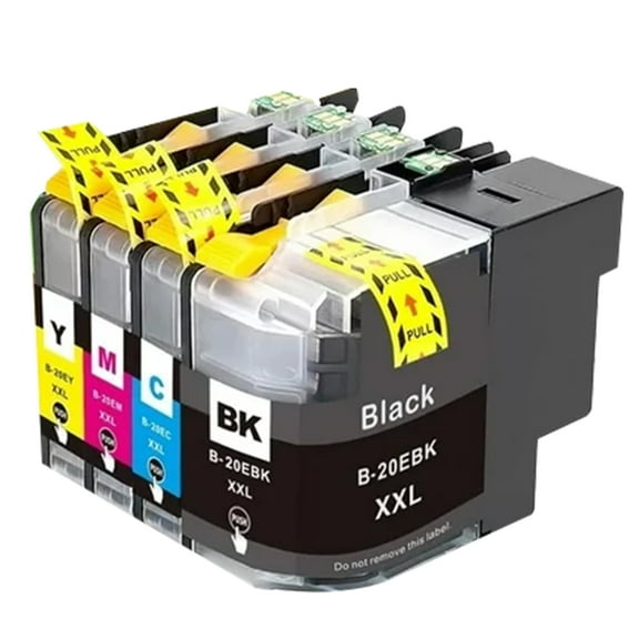 LC20E High Yield Ink Cartridge Replacement for Brother LC20E Ink MFC-J5920DW(Black, Cyan, Magenta, Yellow,4-Pack)