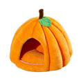 thumbnail image 1 of Lit pour Chat en Forme de Citrouille, Lits pour Chats d'Intérieur en Forme de Citrouille, Lit Grotte pour Chat, Tente pour Chat avec Coussin Amovible Orange Rouge P, 1 of 7
