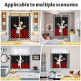 thumbnail image 6 of Chef Kitchen Curtains Small Short 39 Inch Length, Cartoon Cute Watercolor Cooking Red Black Grommet Top Bedroom Living Room Curtains, Light Filtering Cafe Curtain Drapes 2 Panels Set 55''x39'', 6 of 9